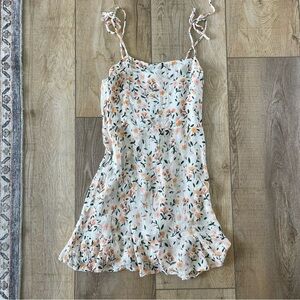 Women Floral Coverup Mini Dress Sleeveless Swim Beach Pool Vacation